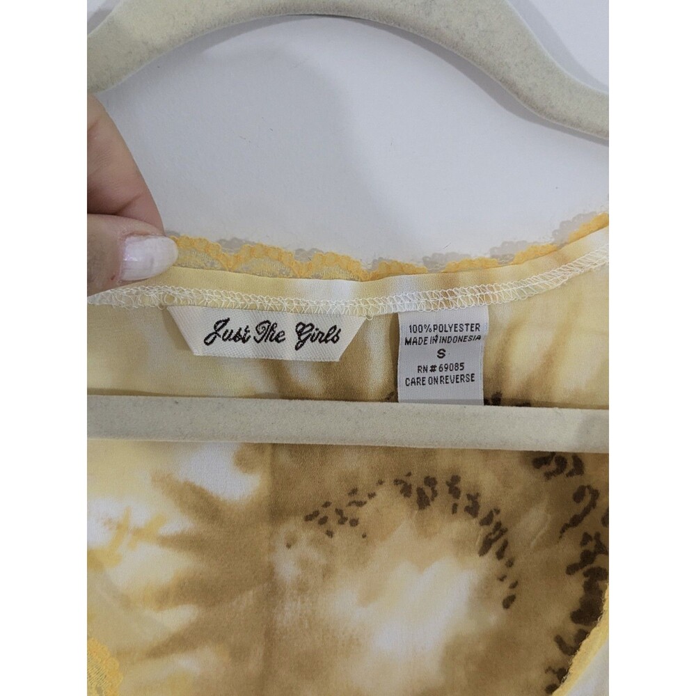 New Vintage Y2K Flowy Babydoll Top S Sunflower Shirt Romantic Ethereal Fairy - Picture 3 of 8